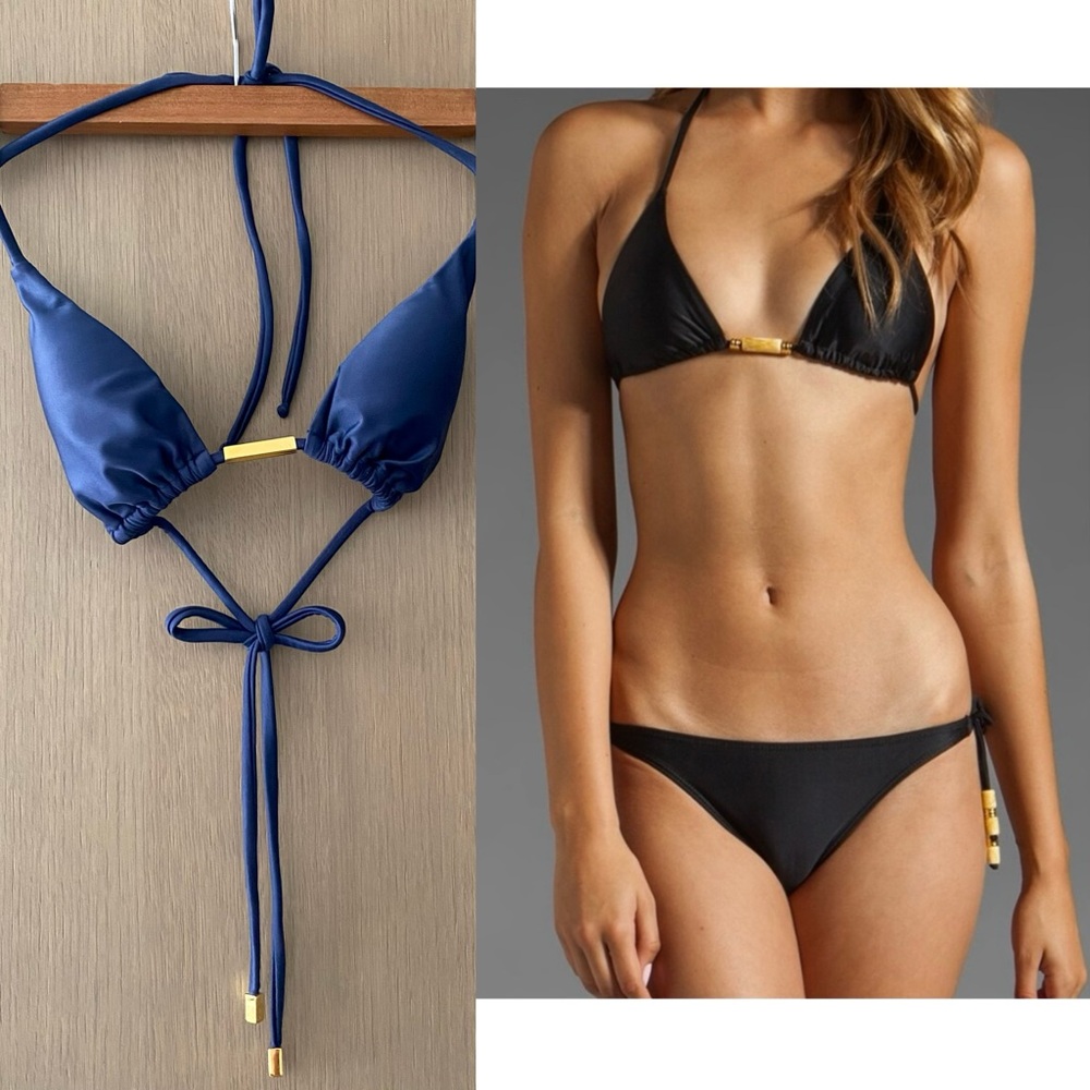 Vix triangle bikini top indigo navy blue
